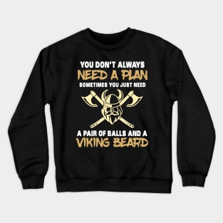 VIKING GIFT: Viking Beard Crewneck Sweatshirt